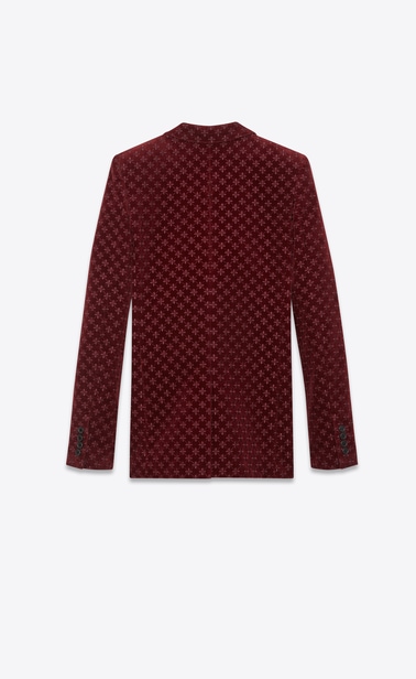 star embroidered velvet jacket